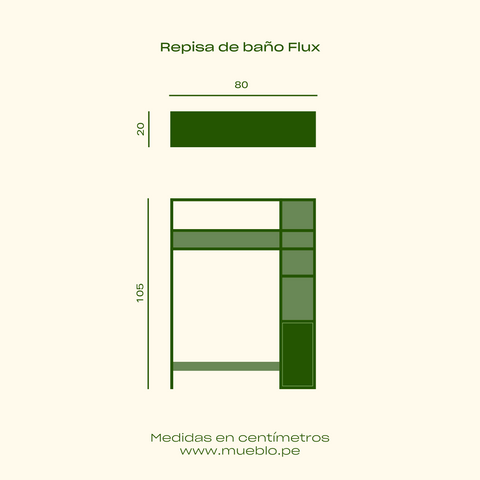 Repisa de baño Flux