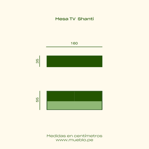 Mesa de TV medium Shanti