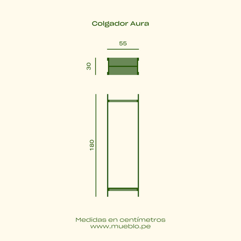 Colgador corto multifuncional Aura