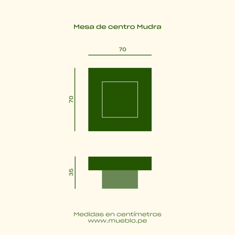 Mesa de Centro minimalista Mudra