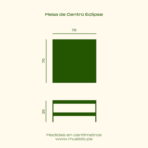 Mesa de Centro cuadrada Eclipse