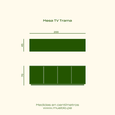 Mesa de TV 4 puertas Trama