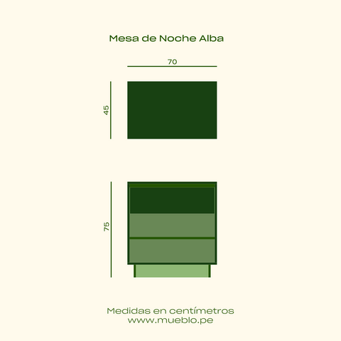 Mesa de noche Alba A.2